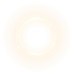 A bright yellow circle adorned with a black hole right in the center