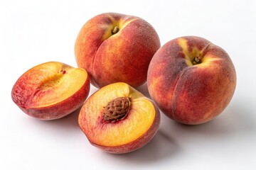 Ripe Peaches Displayed on a Clean Surface Ready for Summer Recipes
