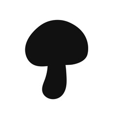 Mushroom vector in black silhouette style. Ideal for fall-themed crafts, stickers, greeting cards, digital prints and autumn projects.