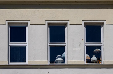 Three windows with lamps, Czech republic