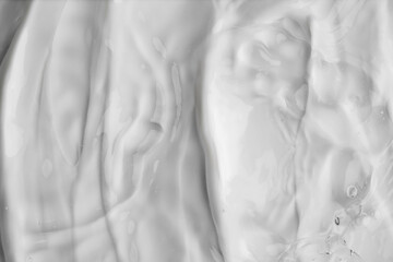 Hydrating cream with water droplets for fresh skincare texture, hydration concept, moisturizing cream, cream with water bubbles