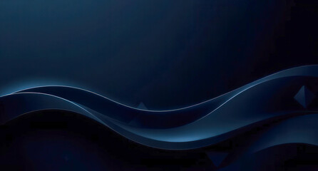 Abstract dark blue curved wave background with smooth futuristic design, perfect for corporate presentations, digital art, and modern branding.