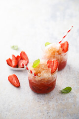 Refreshing strawberry drink