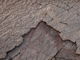 stone wall background with crack