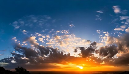 Fototapeta premium expansive, breathtaking sunset sky, sun beams