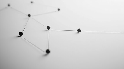 Abstract network design featuring connected points and lines on a light background