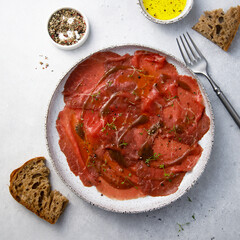 Traditional beef carpaccio 