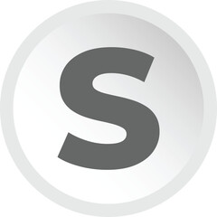 Monochromatic letter s logo design simple geometric shape modern icon representing sophistication illustration