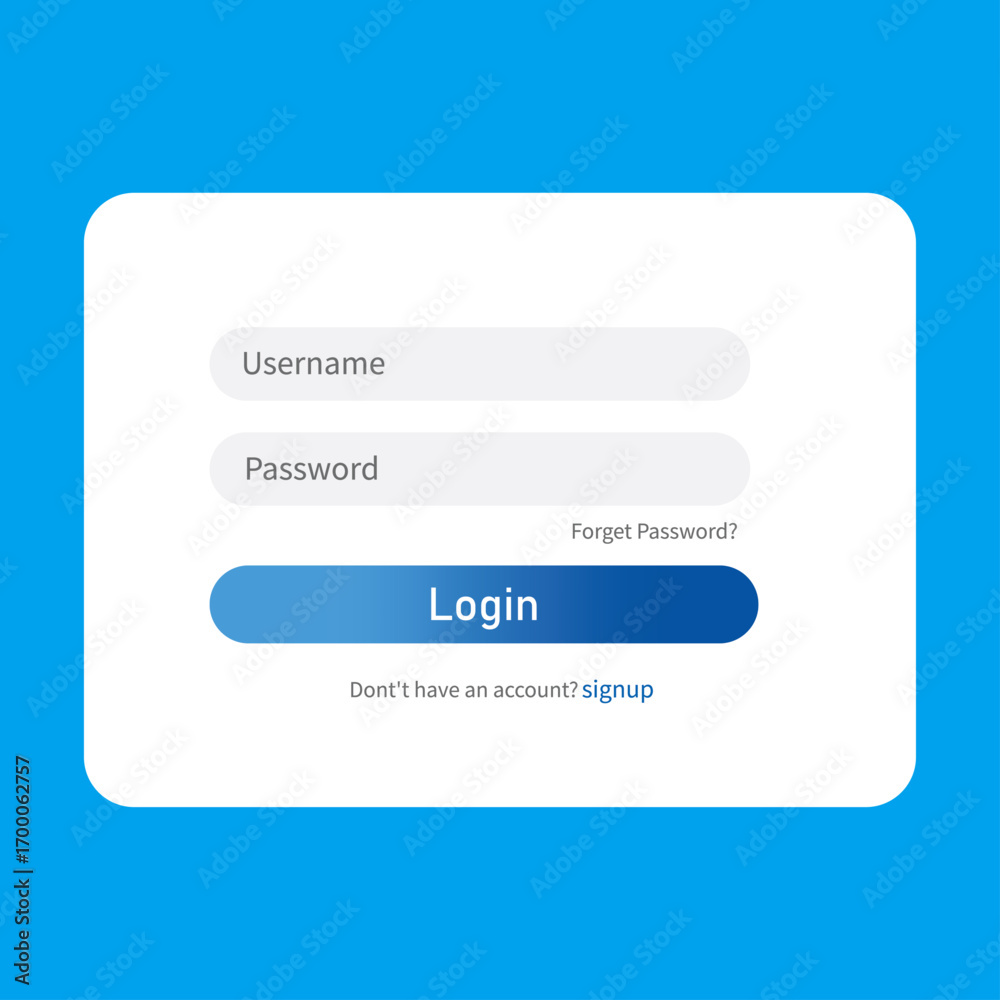 Wall mural registration form and login form page ui design, vector template for website ui concept