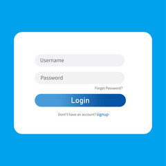 Registration form and login form page ui design, vector template for website ui concept