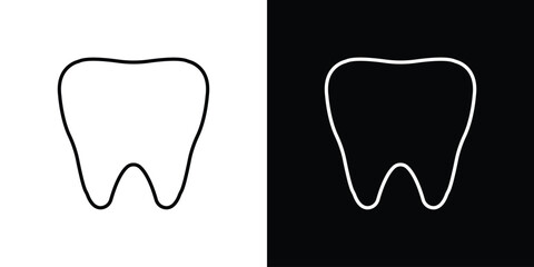 Tooth icon pictogram on White Background Editable Stroke.