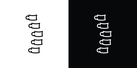 Spine icon pictogram on White Background Editable Stroke.