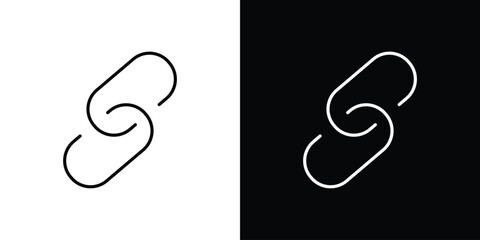 Link icon pictogram on White Background Editable Stroke.