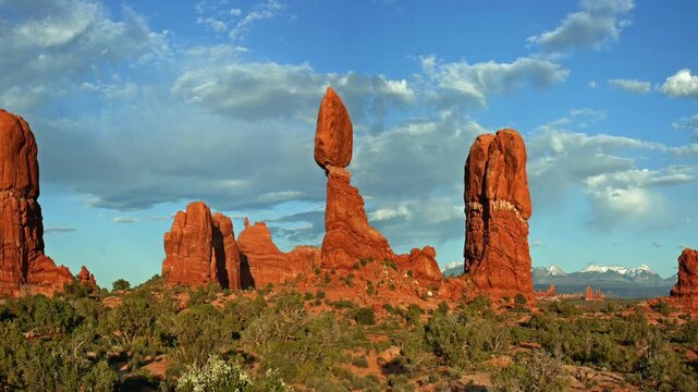 Balanced rock in Arches National Park  , Utah, USA 