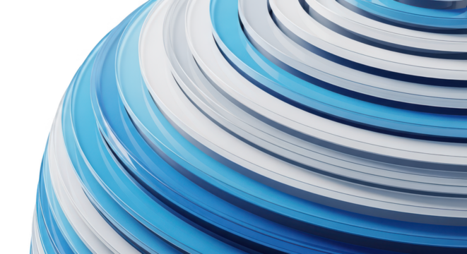 Abstract blue and white swirling pattern isolated on transparent background - Powered by Adobe