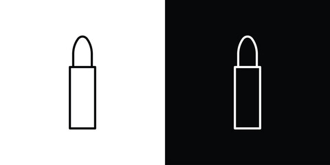 Bullet icon pictogram on White Background Editable Stroke.