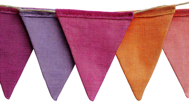 Colorful Triangular Bunting Flags