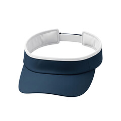 Blue sports sun visor cap with a white headband for tennis golf running and outdoor activities