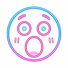 meme face shocked cyber punk neon 