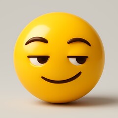 Fototapeta premium meme face 3d smug emoticon 