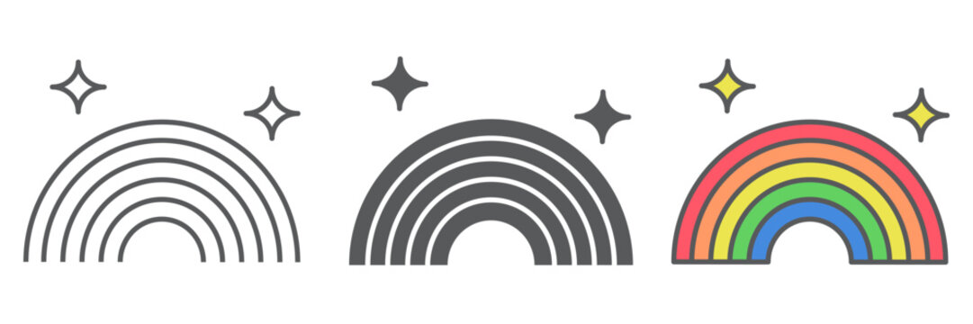 LGBT pride icon, lgbt and pride, rainbow sign vector graphics, editable stroke linear icon, eps 10.