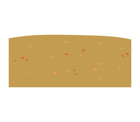 가을 낙엽이 떨어진 잔디 또는 목초지 일러스트