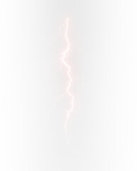 A striking lightning bolt on a gray background showcases a natural weather phenomenon in a PNG...