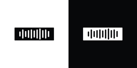 Sound wave icon silhouette vector illustration isolated flat style