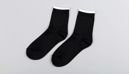 Black Socks with White Trim.