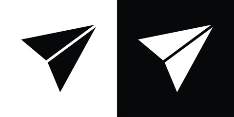 Send icon silhouette vector illustration isolated flat style