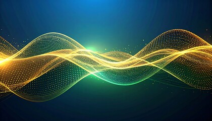 Abstract Gold Wave Design.