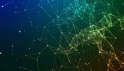 Abstract Network with Technology, Connection, and Data Visualization.