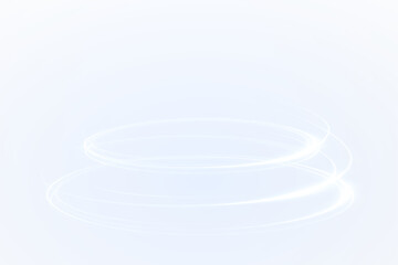 Light streaks and glowing circles on a vibrant blue background intended for dynamic digital design PNG overlay