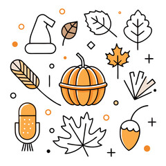 Autumn Icon Set Vector
