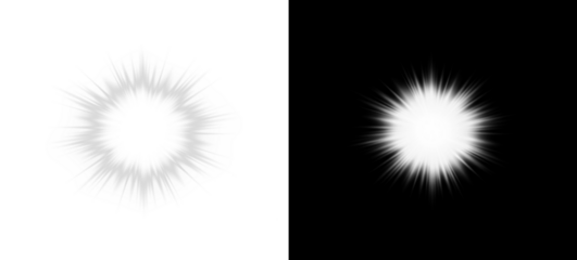 A stunning starburst light flare PNG overlay for photography and graphic design with a transparent background