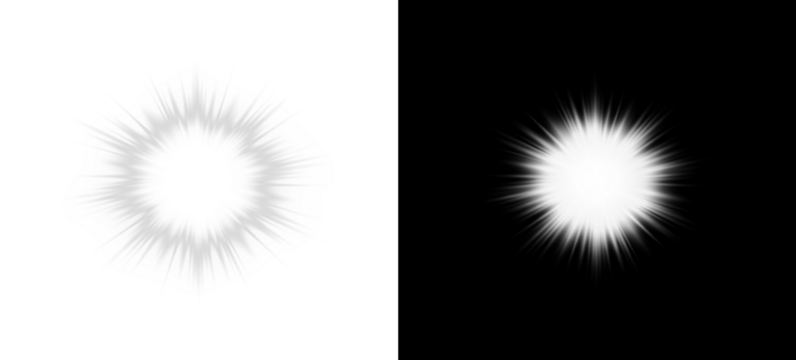 A stunning starburst light flare PNG overlay for photography and graphic design with a transparent background