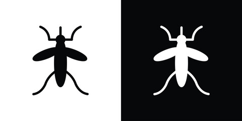 Mosquito icon silhouette vector illustration isolated flat style