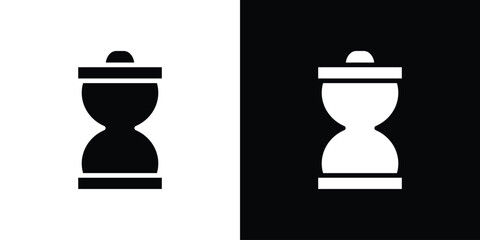 Hourglass icon silhouette vector illustration isolated flat style