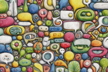 Abstract Colorful Mosaic Pattern