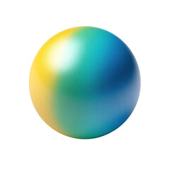 Vibrant spherical object with gradient colors on a black background