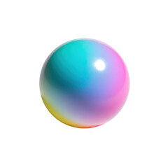 Vibrant iridescent sphere reflecting a spectrum of pastel colors against a dark background