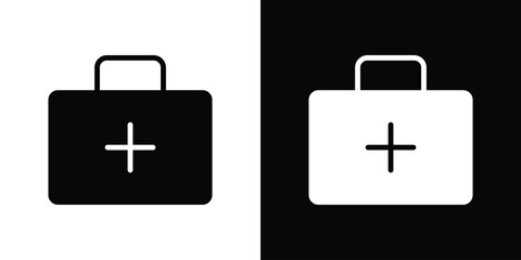 First aid icon silhouette vector illustration isolated flat style