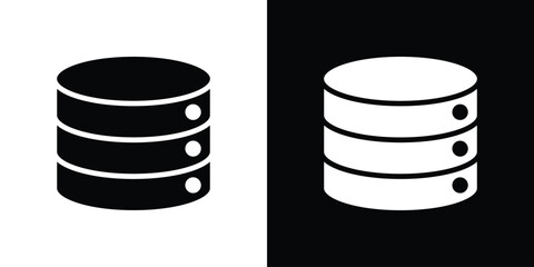 Database icon silhouette vector illustration isolated flat style