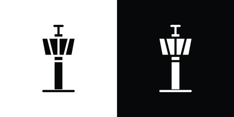 Control Tower icon silhouette vector illustration isolated flat style