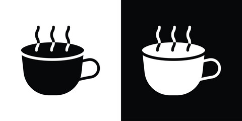 Coffee icon silhouette vector illustration isolated flat style
