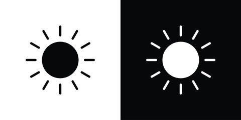 Brightness icon silhouette vector illustration isolated flat style
