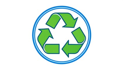 Recycling symbol, green arrows