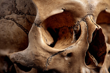 Anatomiczne zdjęcie czaszki człowieka &ndash; szczeg&oacute;łowa wizualizacja