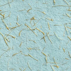 Fototapeta premium Elegant blue handmade paper featuring shimmering gold metallic threads for artistic creations