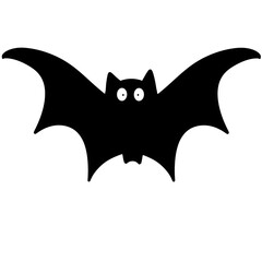Cute bat silhouette illustration